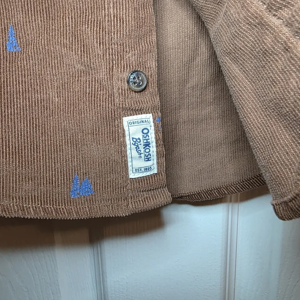Carter's Toddler Mountain Print Corduroy Button-Front Shacket Sz 5T